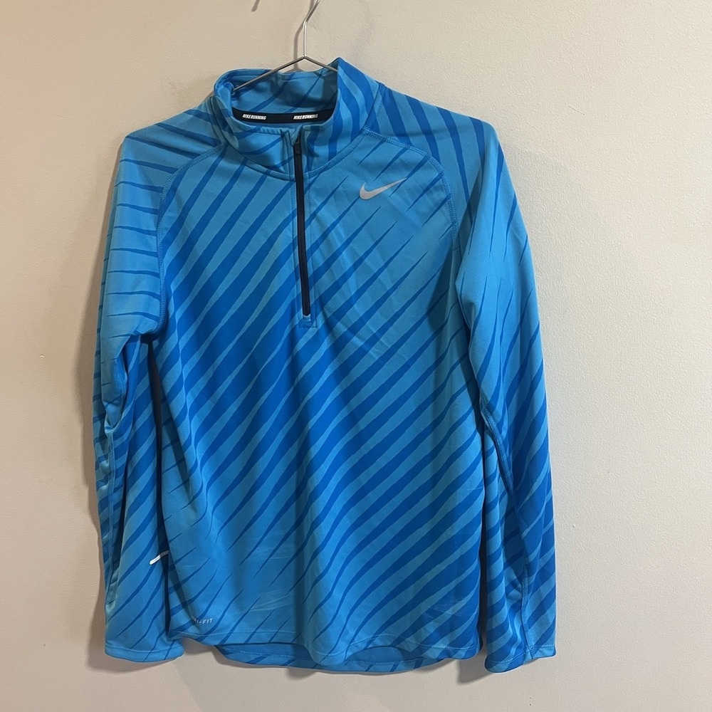 Nike Women's S Blue Element Therma Sphere Element Running Half Zip Shirt